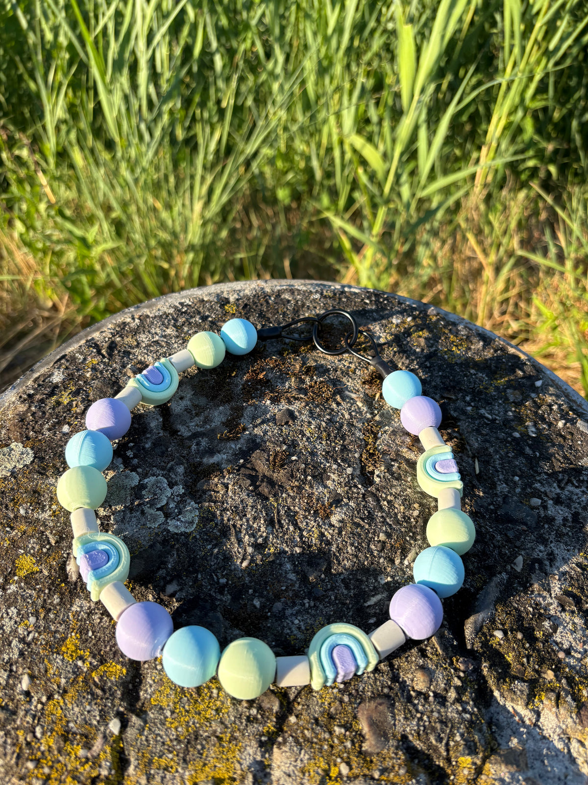🌈 PawPearls Slip-On Parelketting - Rainbow Collection