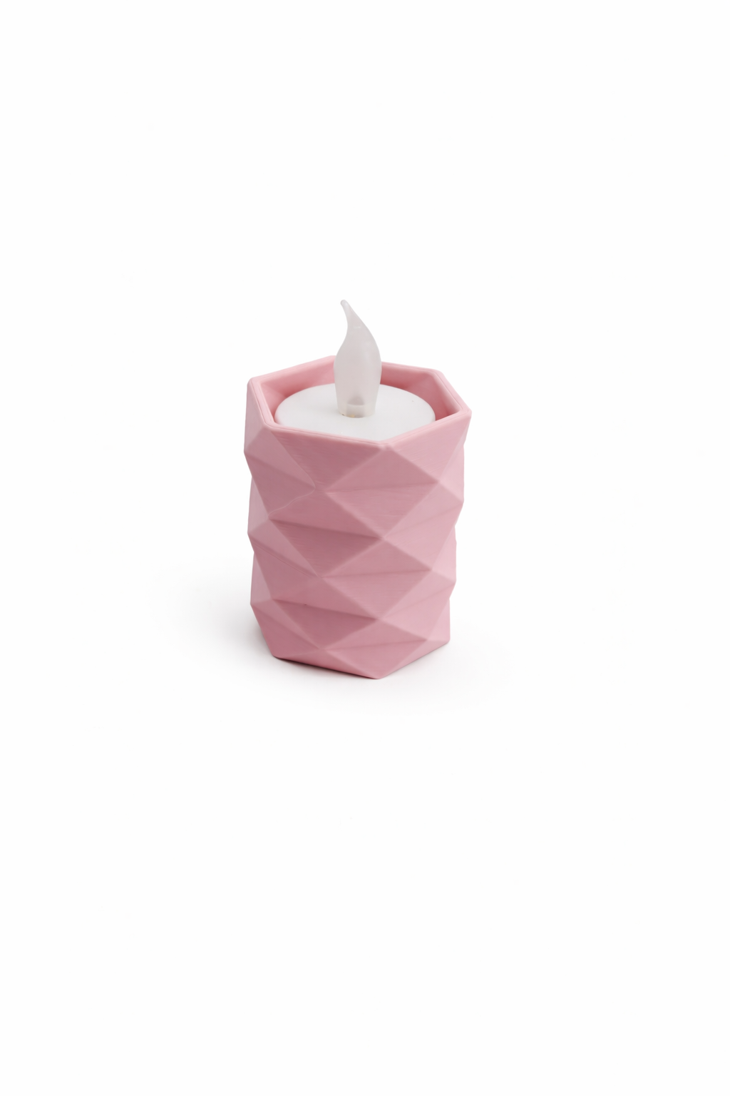 Geometrische LED Theelichthouder – 3D Geprint