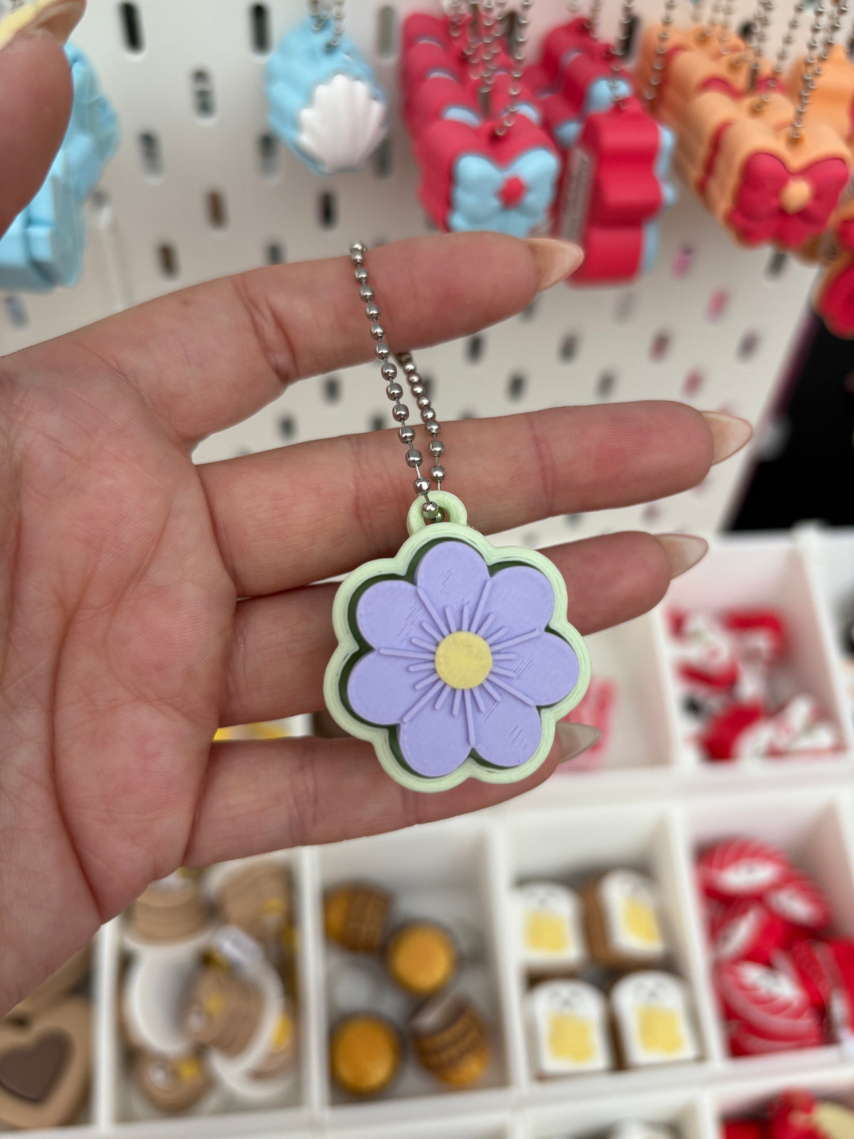 Bloem Clicker – 3D Geprinte Fidget Sleutelhanger 🌼