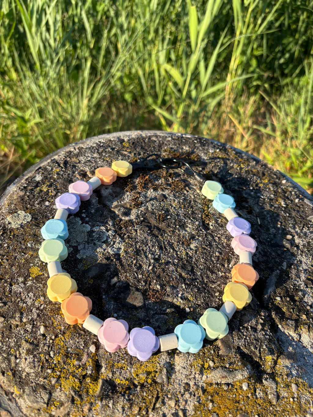 🐾 PawPearls Slip-On Parelketting - Pastel Bloom Collection 🌸