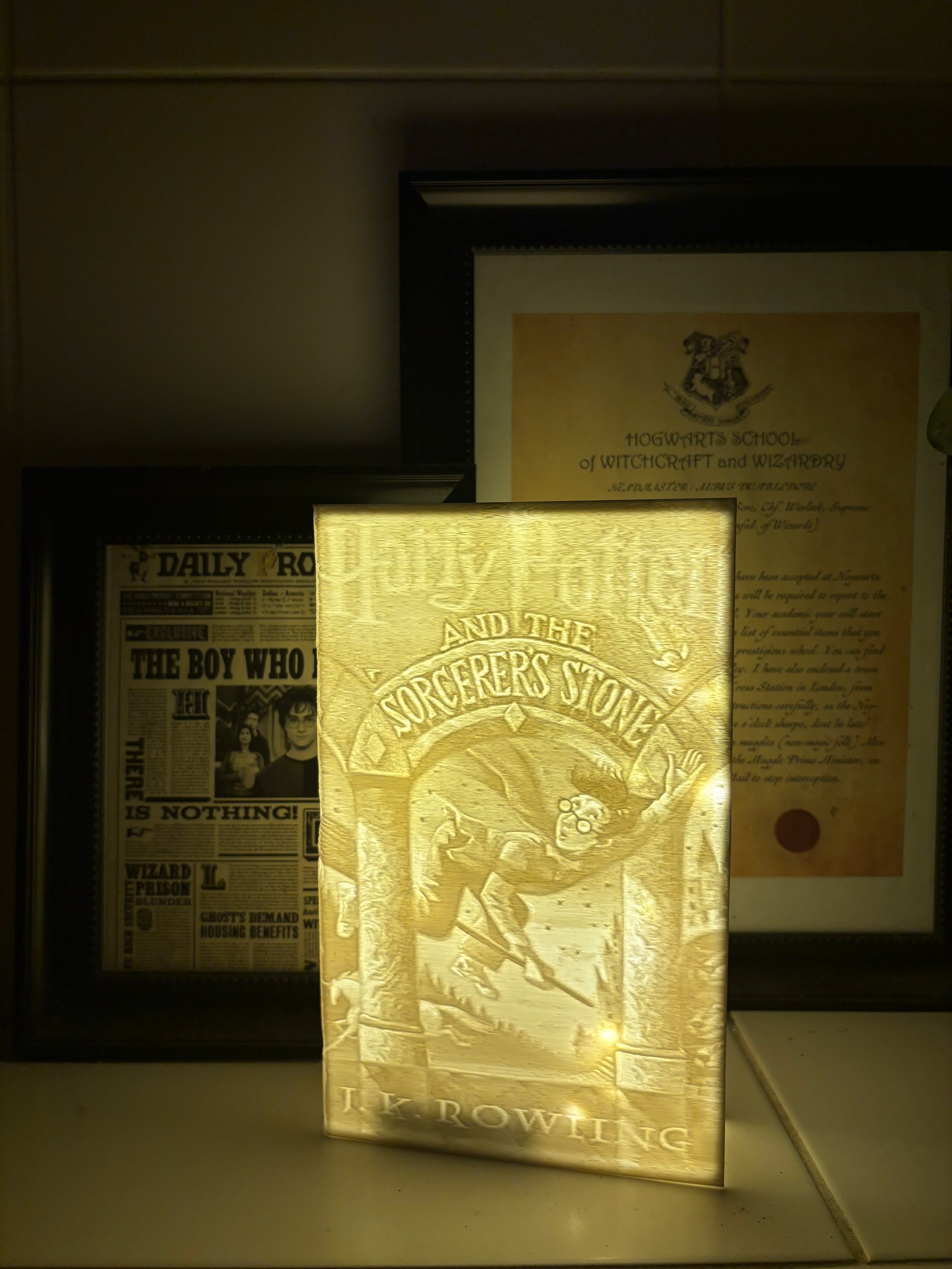 Harry Potter Lithophane Boekenlamp – Harry Potter and the Philosopher's Stone