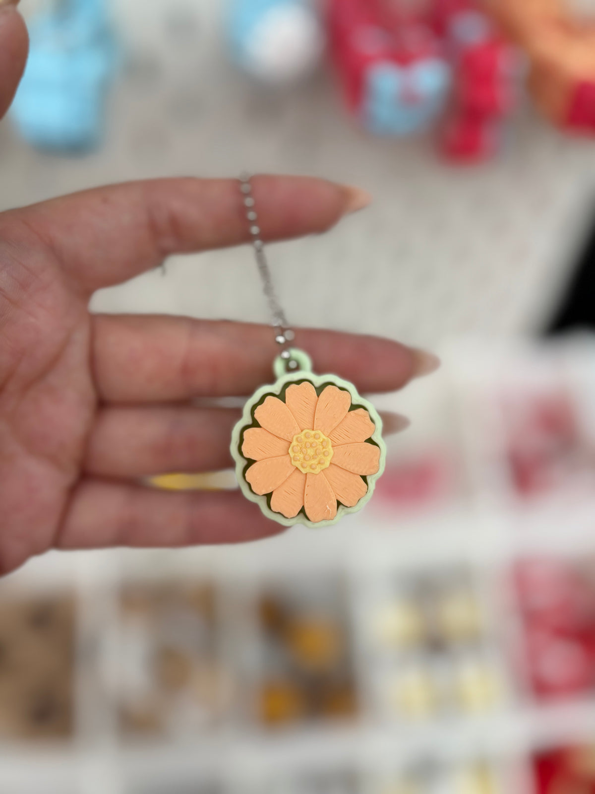Bloem Clicker – 3D Geprinte Fidget Sleutelhanger 🌼