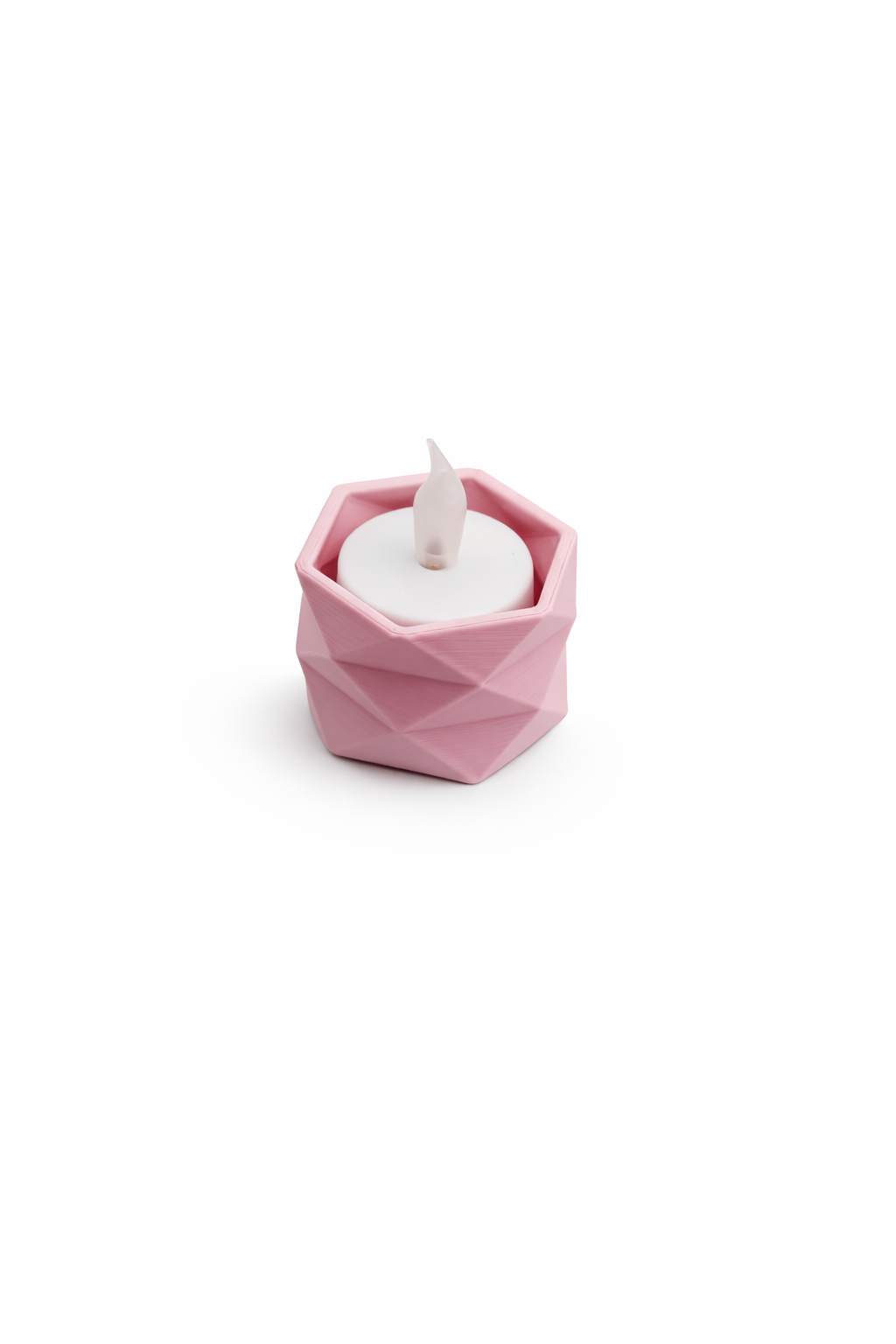 Geometrische LED Theelichthouder – 3D Geprint