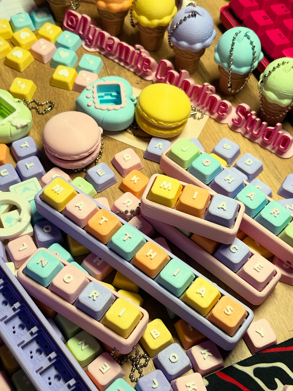 🧩 Gepersonaliseerde Keyboard Fidget – Mix & Match Pastel Collectie