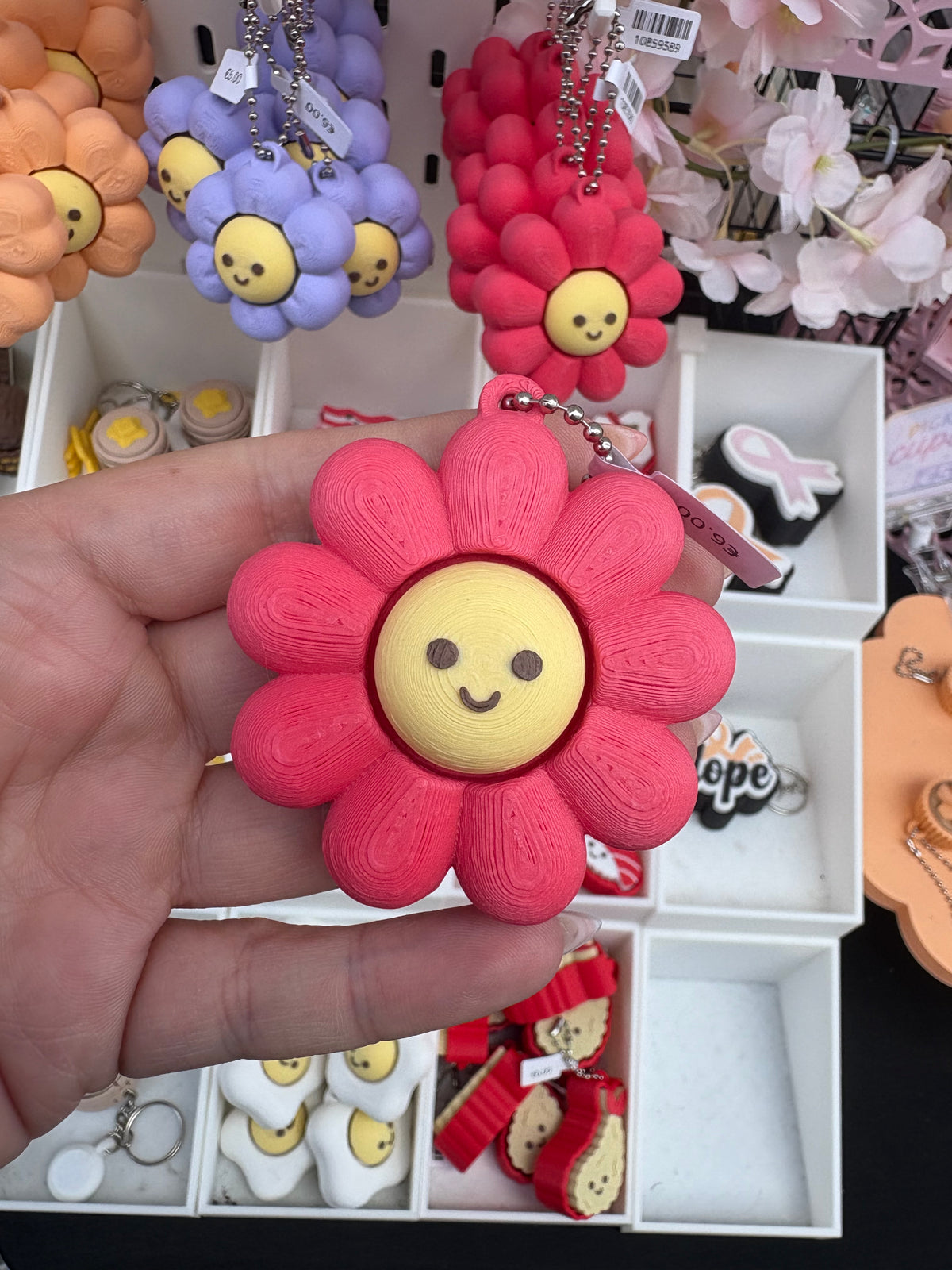 🌸 Happy Flower Fidget Keychain