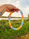 🐾 PawPearls Slip-On Parelketting - Pastel Bloom Collection 🌸