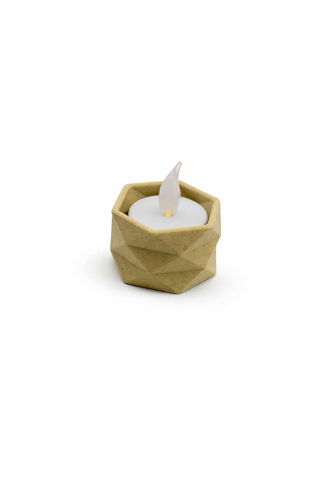 Geometrische LED Theelichthouder – 3D Geprint