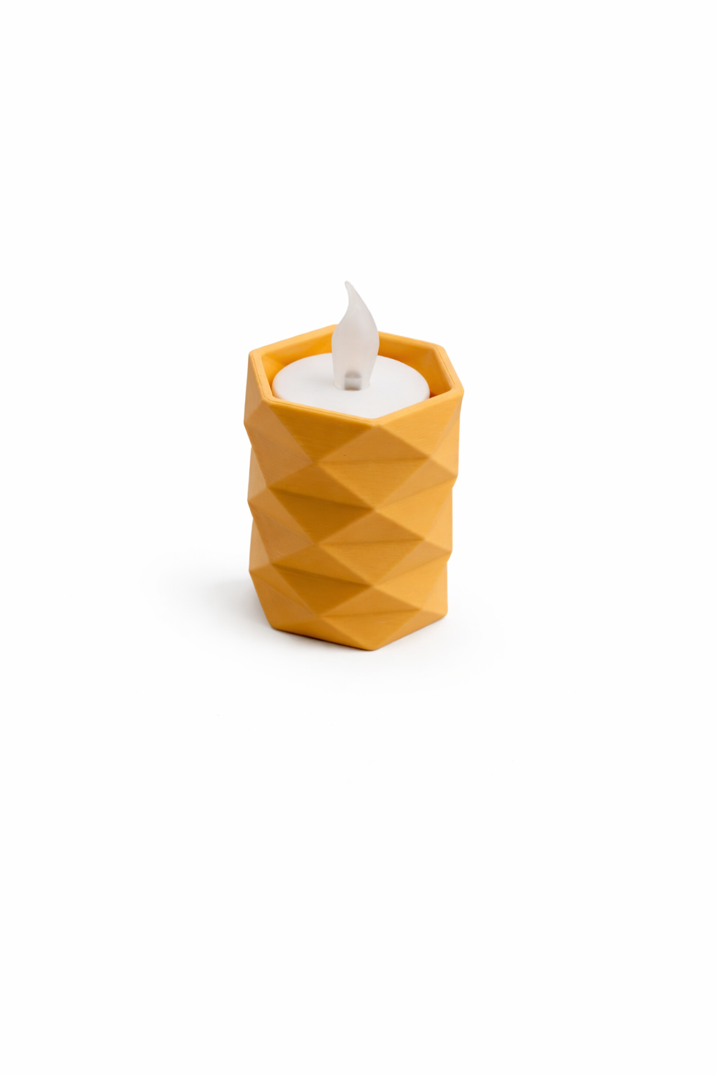 Geometrische LED Theelichthouder – 3D Geprint