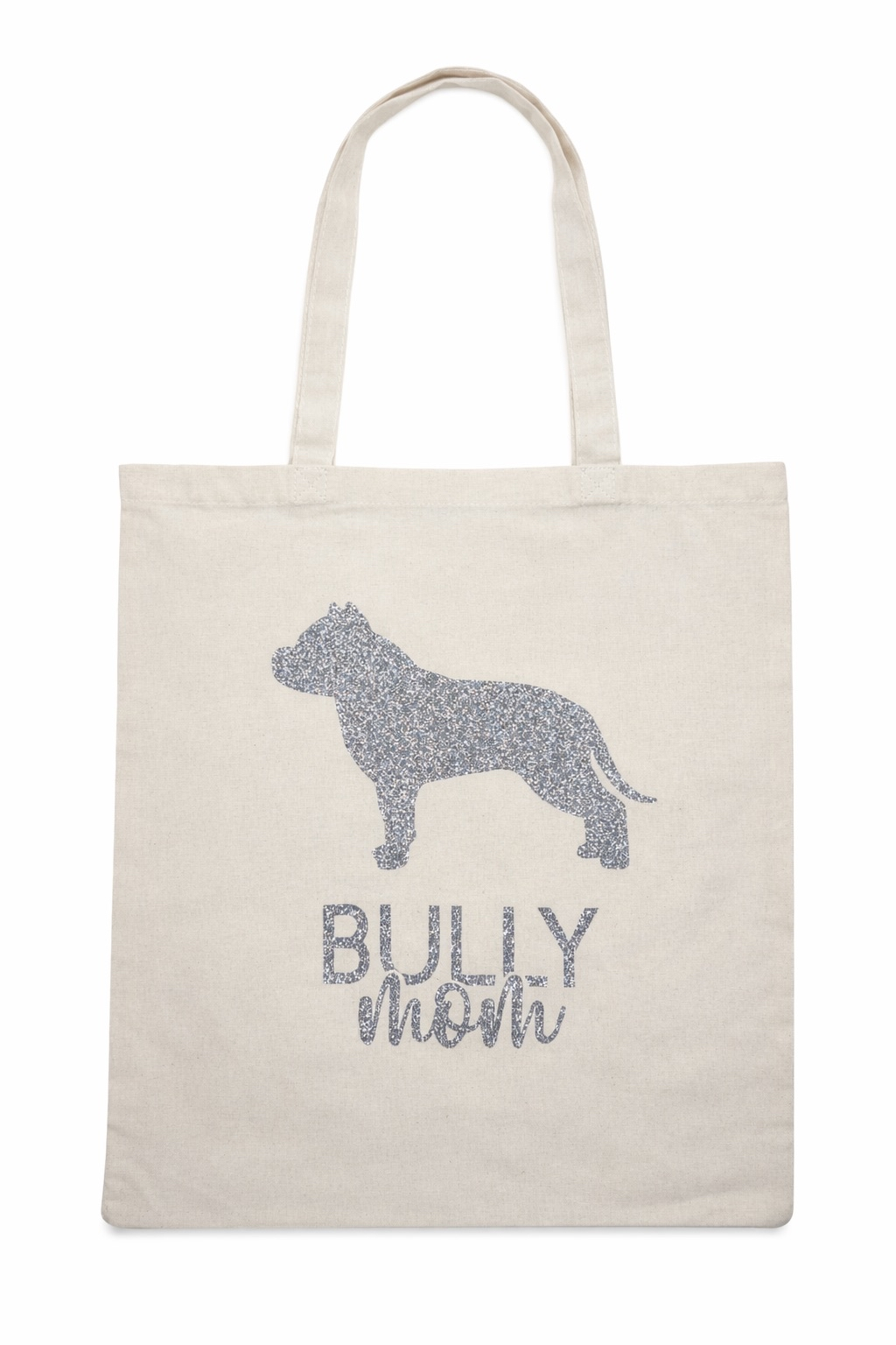 🐶✨ Bully Mom Canvas Tas – met glitter opdruk ✨🐶