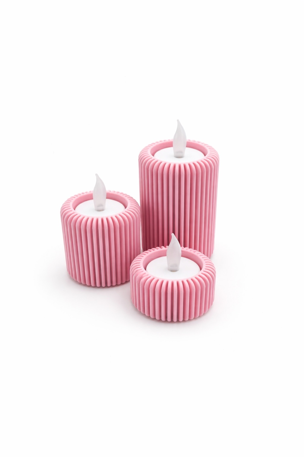 🕯️ Design LED Theelichthouders – Tijdloos & Uniek (3 formaten)