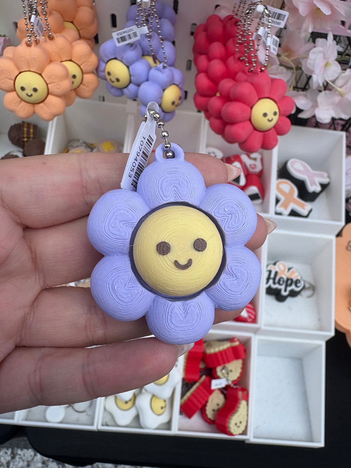 🌸 Happy Flower Fidget Keychain