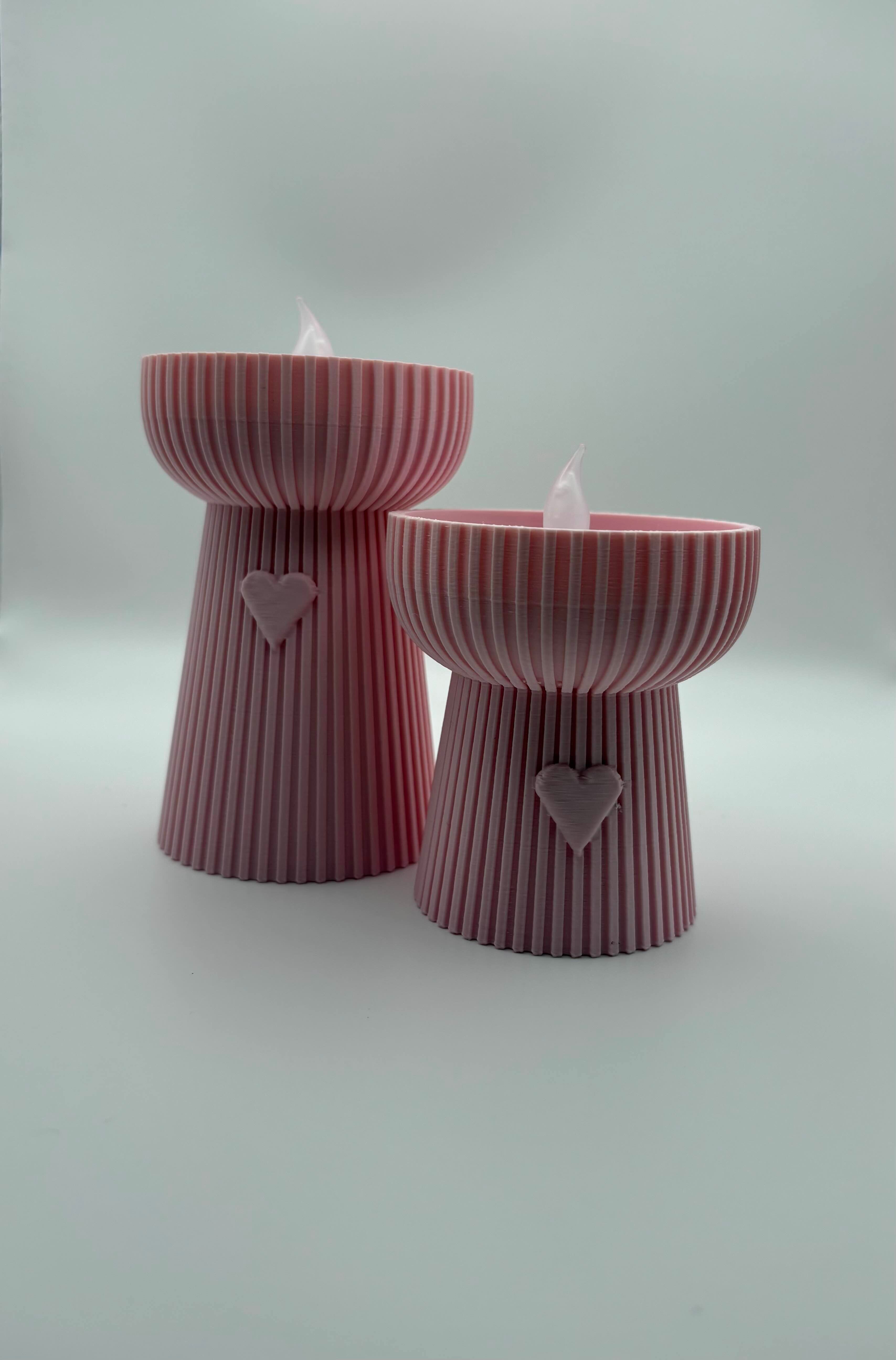 3D Geprinte LED Theelichthouders -  Inclusief LED Theelichtje