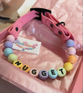 🐾 PawPearls Halsband met Gesp - Pastel Collection