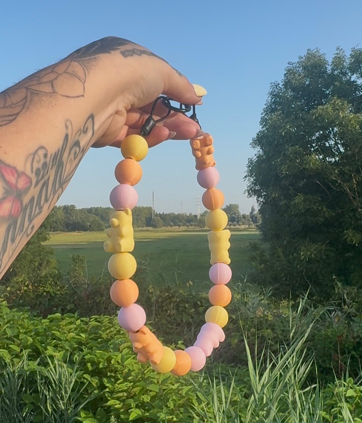 🧸 PawPearls Slip-On Parelketting -  Gummy Bear Collection