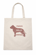🐶✨Proud Bully Owner Canvas Tas – met glitter opdruk ✨🐶