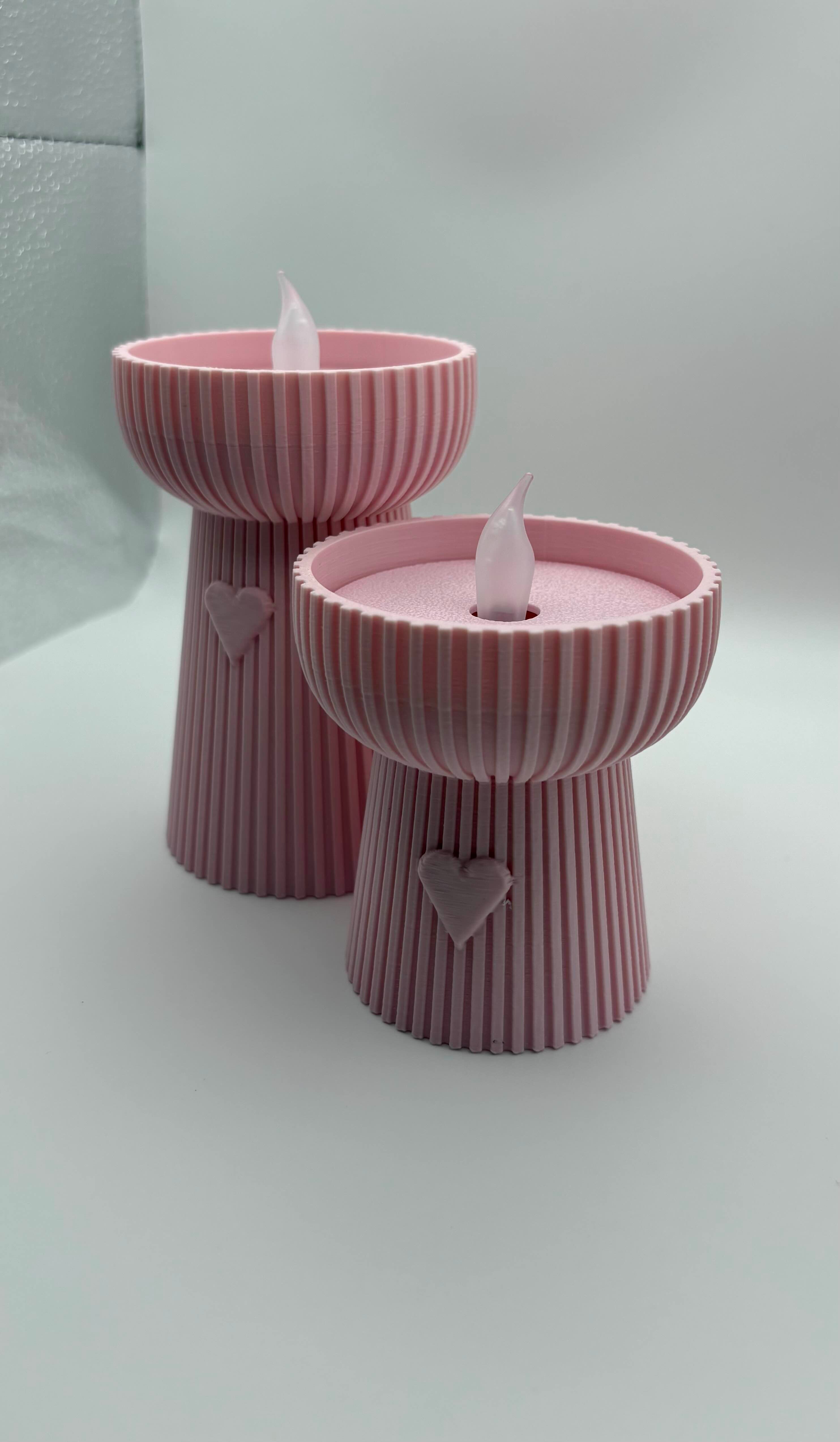 3D Geprinte LED Theelichthouders -  Inclusief LED Theelichtje