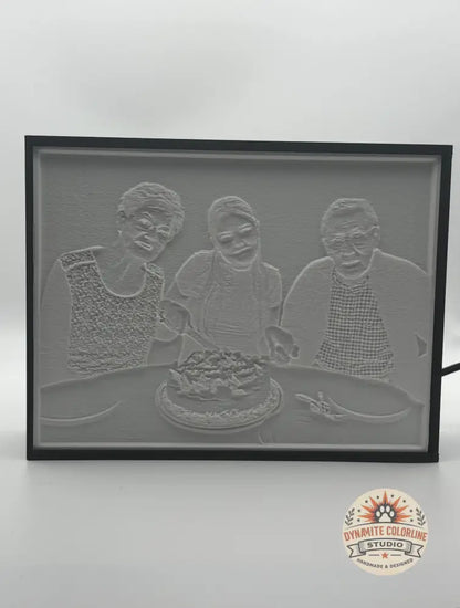 ✨ Gepersonaliseerde Lithophane LED Lichtbox – Klein Formaat (11,8 × 15,6 cm) Lithophane Lichtbox