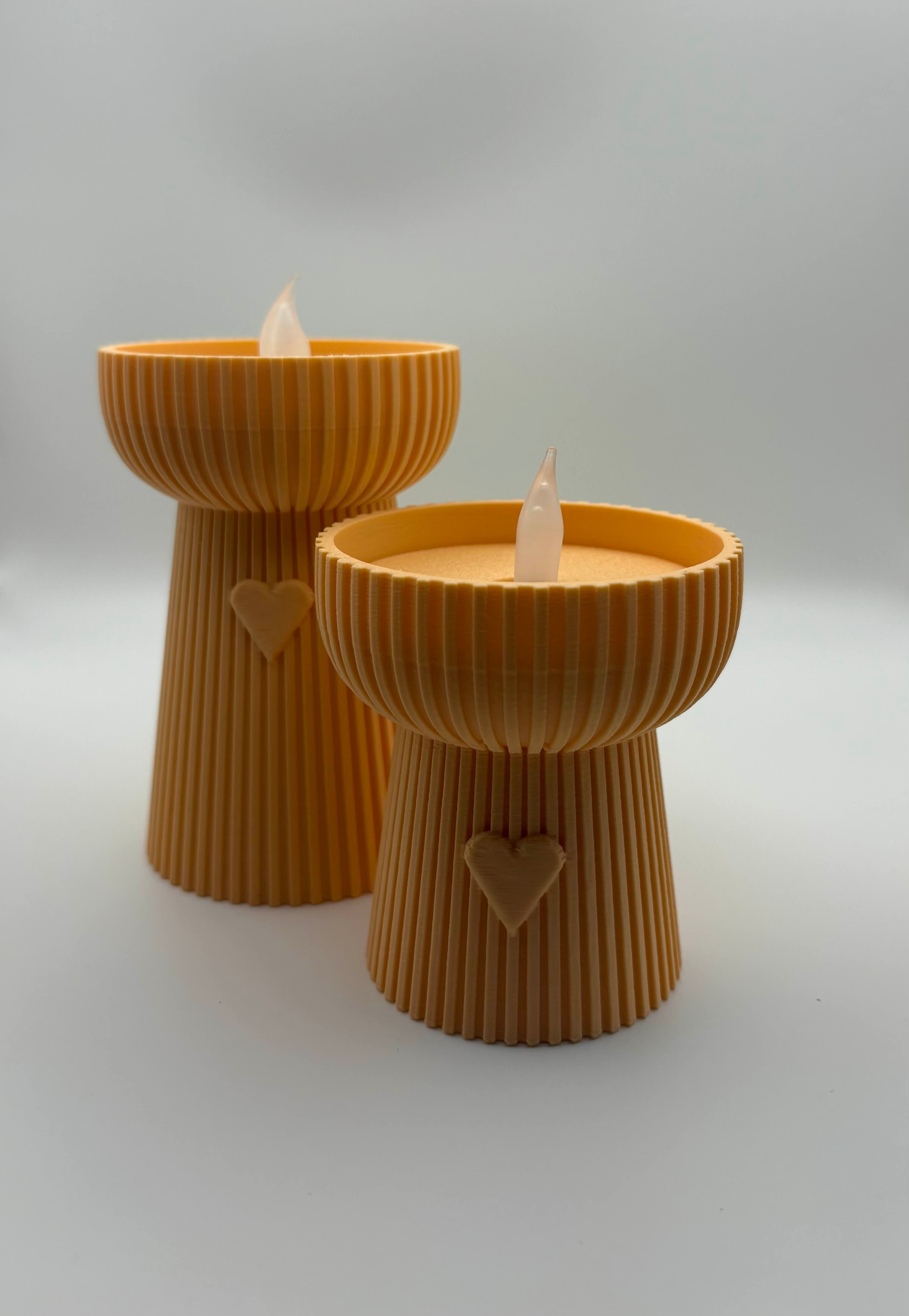 3D Geprinte LED Theelichthouders -  Inclusief LED Theelichtje