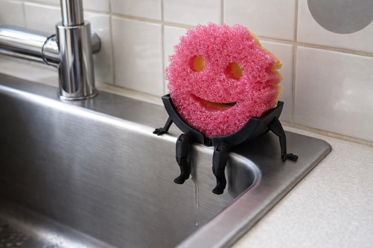 Scrub Daddy Sponshouder – 3D Geprint – Praktisch & Speels Keukenaccessoire