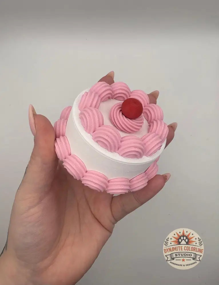 🧁 Taartjes Opbergpotje – Klein Formaat (Handgemaakt & Uniek) Opbergpotjes