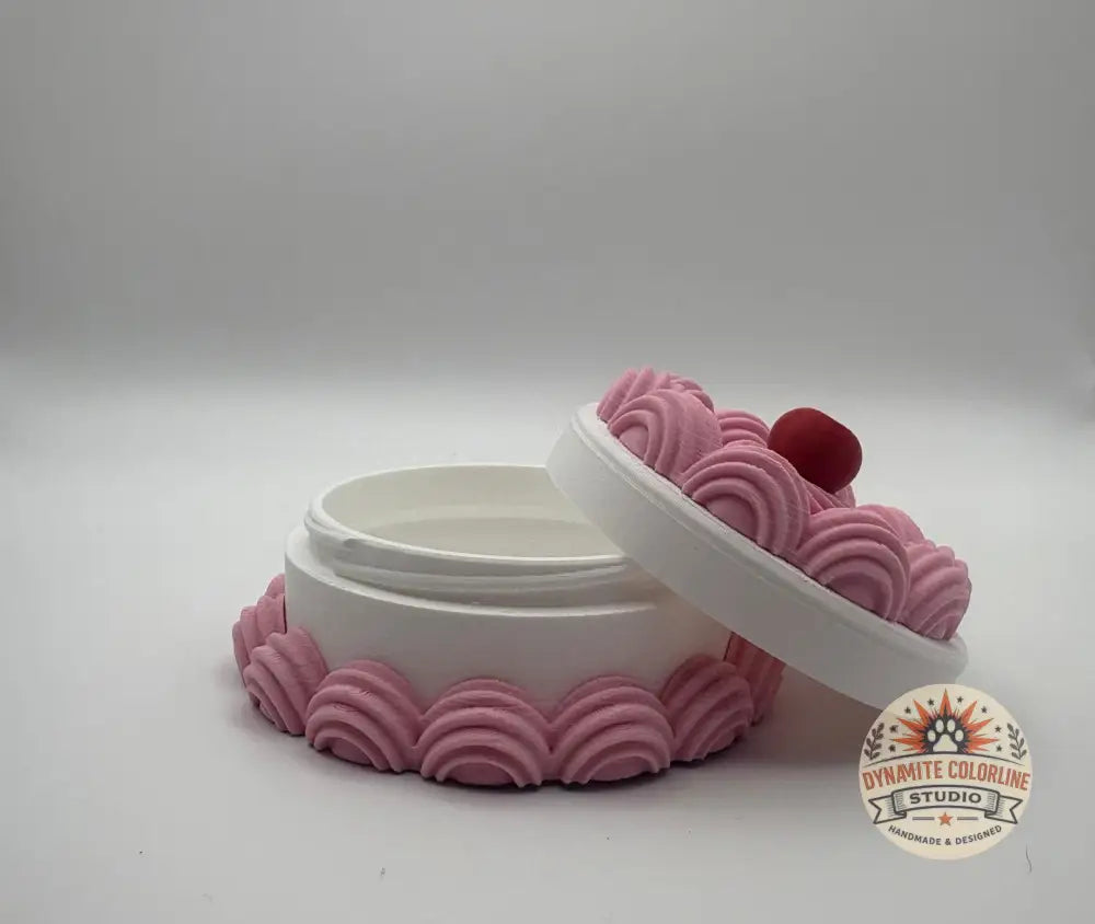 🧁 Taartjes Opbergpotje – Klein Formaat (Handgemaakt & Uniek) Opbergpotjes