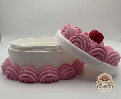 🧁 Taartjes Opbergpotje – Medium Formaat (Handgemaakt & Uniek) Opbergpotjes